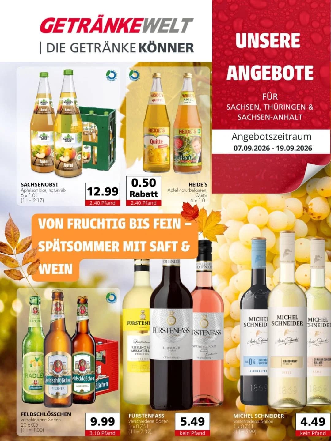 Getränkewelt: Unsere neuen Angebote ab dem 07.09.!