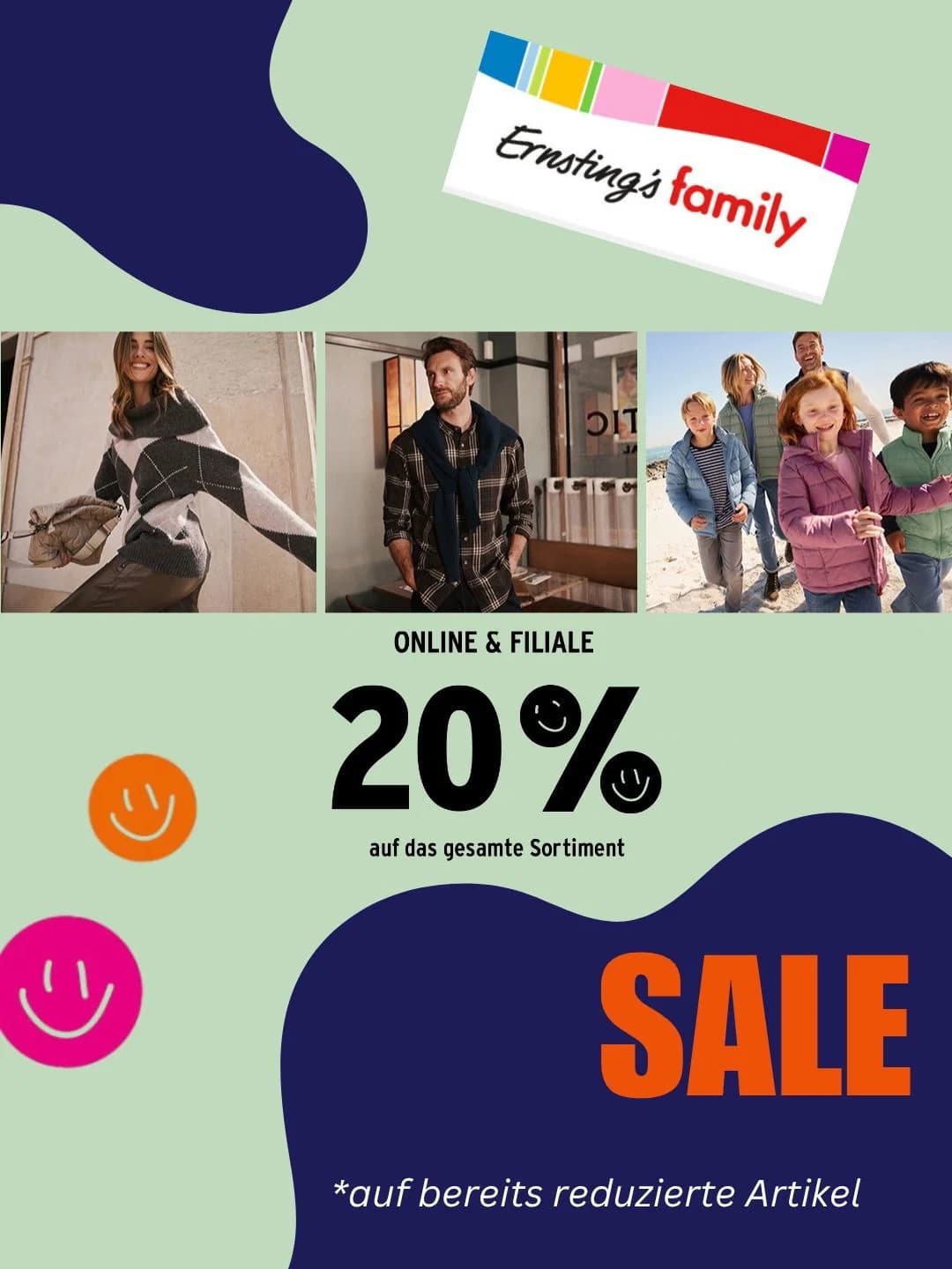 20% Rabatt bei Ernsting’s family