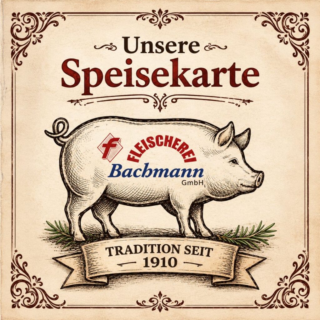 Fleischerei Bachmann – der Speiseplan