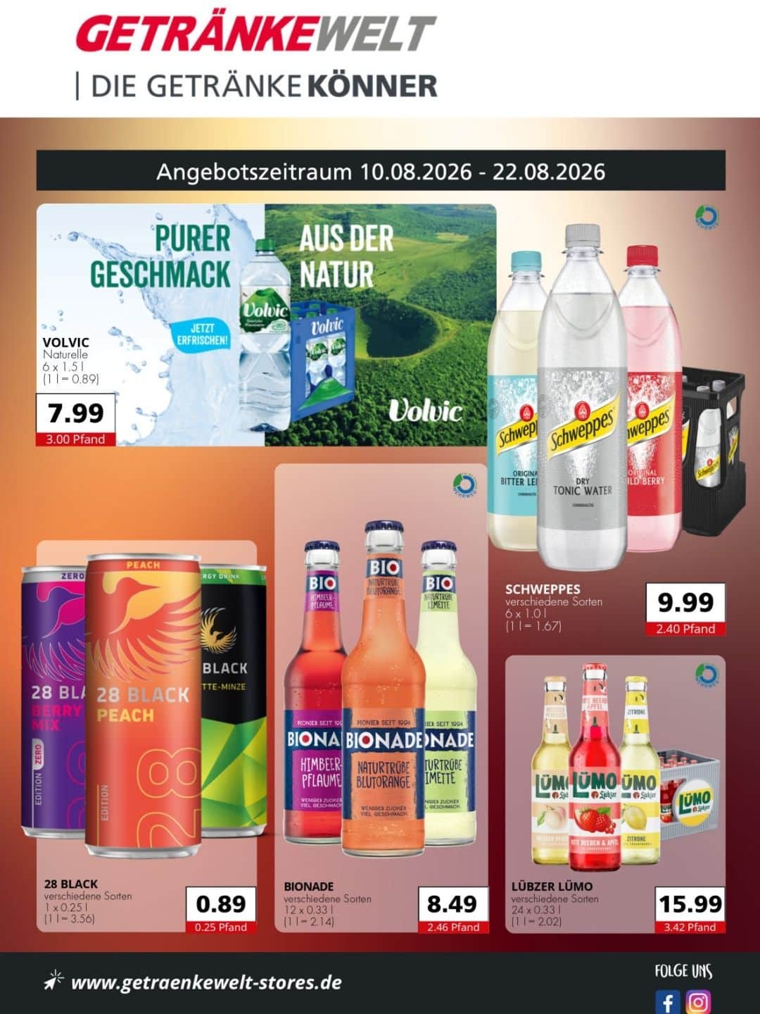 Getränkewelt: Unsere neuen Angebote ab dem 08.08.!