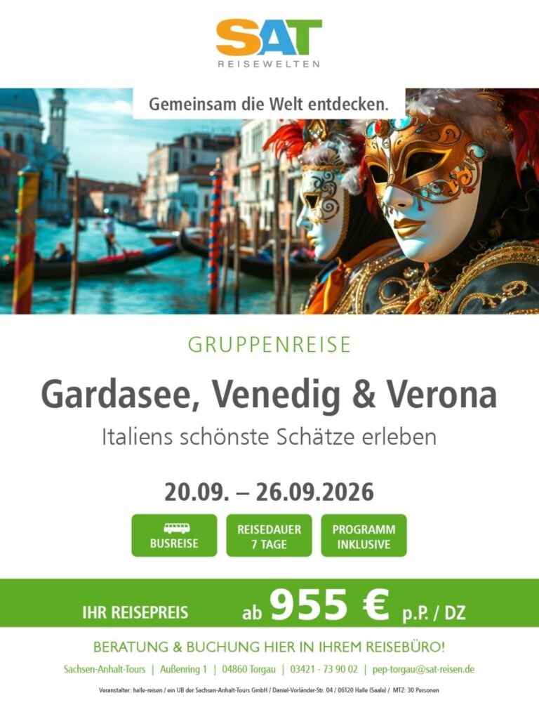 Italien entdecken: Gruppenreise an Gardasee, Venedig und Verona